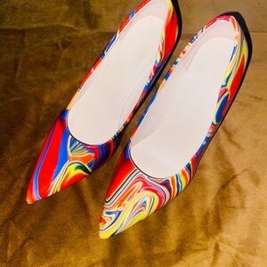 SHEIN Multicolor Swirl Heels